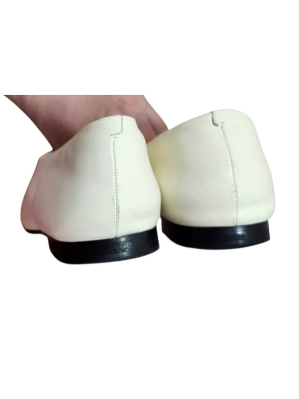 CO White Leather Ballet Flats EU 40 Minimalist Slip On Shoes Italy Soft Leather - Picture 10 of 13